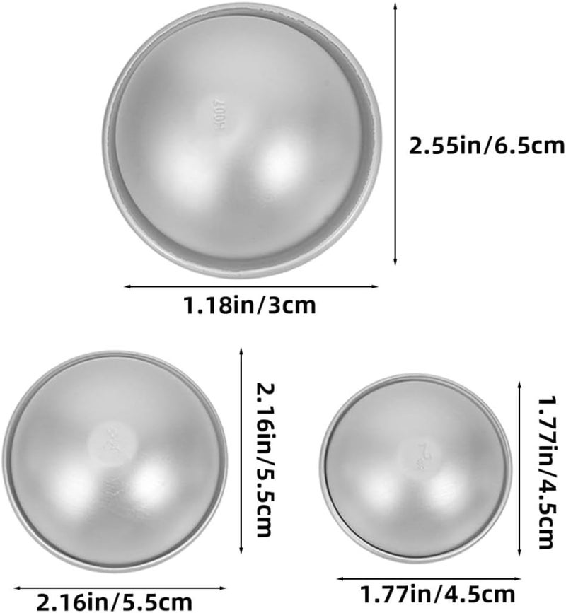 16 Pcs Small Bath Salt Ball Mold and Soap Sphere Making Tool, Aluminum Alloy DIY Bathing Salt Ball Molds Set for Handmade Soap Crafting and Bath Bombs, Suitable for Home Spa - Image 2