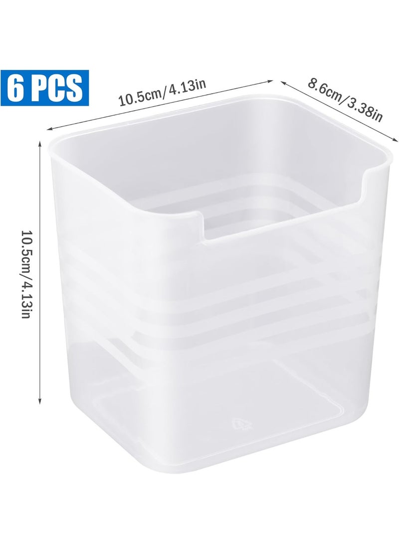 6 Piece Refrigerator Storage Box, Refrigerator Side Door Storage Box, Plastic Clear Storage Container, Suitable for Refrigerator Cabinets Food Storage Room Snack Jar Kitchen, Space-Saving and Easy to Access - Image 3