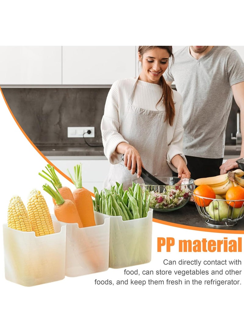6 Piece Refrigerator Storage Box, Refrigerator Side Door Storage Box, Plastic Clear Storage Container, Suitable for Refrigerator Cabinets Food Storage Room Snack Jar Kitchen, Space-Saving and Easy to Access - Image 2