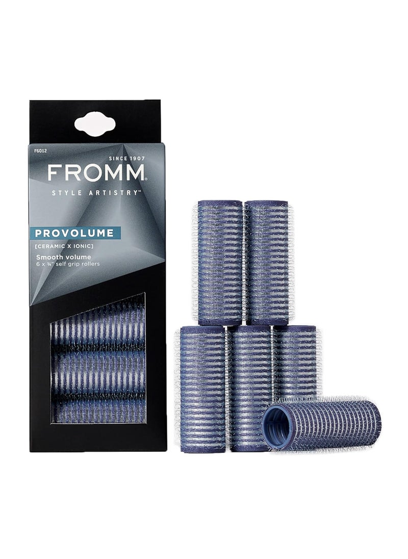 Fromm - ProVolume 75 SelfGrip Ceramic Ionic Thermal Hair Rollers 6 Count Small Salon Quality Hair Curlers for Short Medium and Long Hair - Image 1