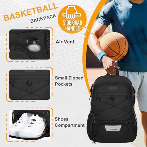 Goloni Soccer Backpack, Large Water-Resistant Sports Bag with Ball & Shoe Compartment, Multi-Purpose Backpack for Basketball, Volleyball, Travel - Image 3