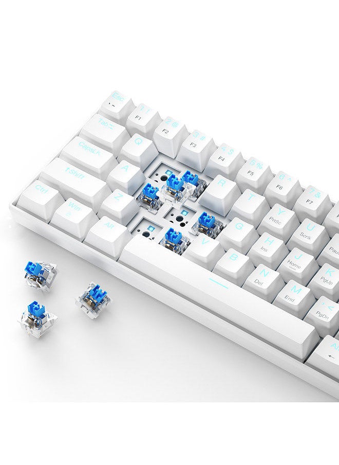 Generic - OUTEMU USB Wired 61-key Mechanical Keyboard LED Backlit Supports hot swap Blue Switch / Red Switch - Image 1