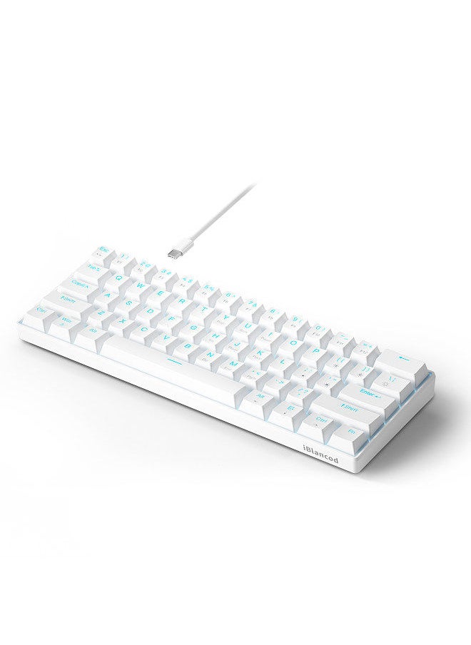 Generic - OUTEMU USB Wired 61-key Mechanical Keyboard LED Backlit Supports hot swap Blue Switch / Red Switch - Image 1