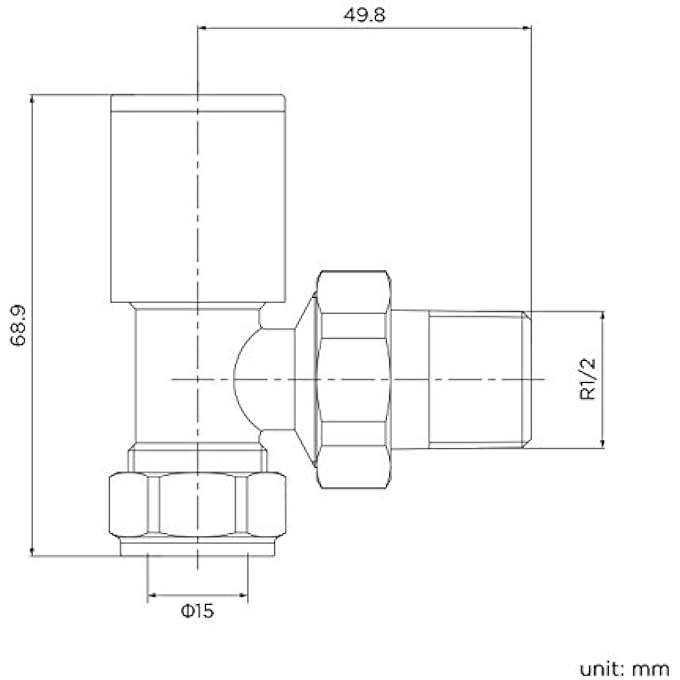 ANTHRACITE STANDARD CONNECTION ANGLED RADIATOR VALVES 15MM RADIATORS VALVE DESIGNER RADS PAIR MODERN BATHROOM - Image 2