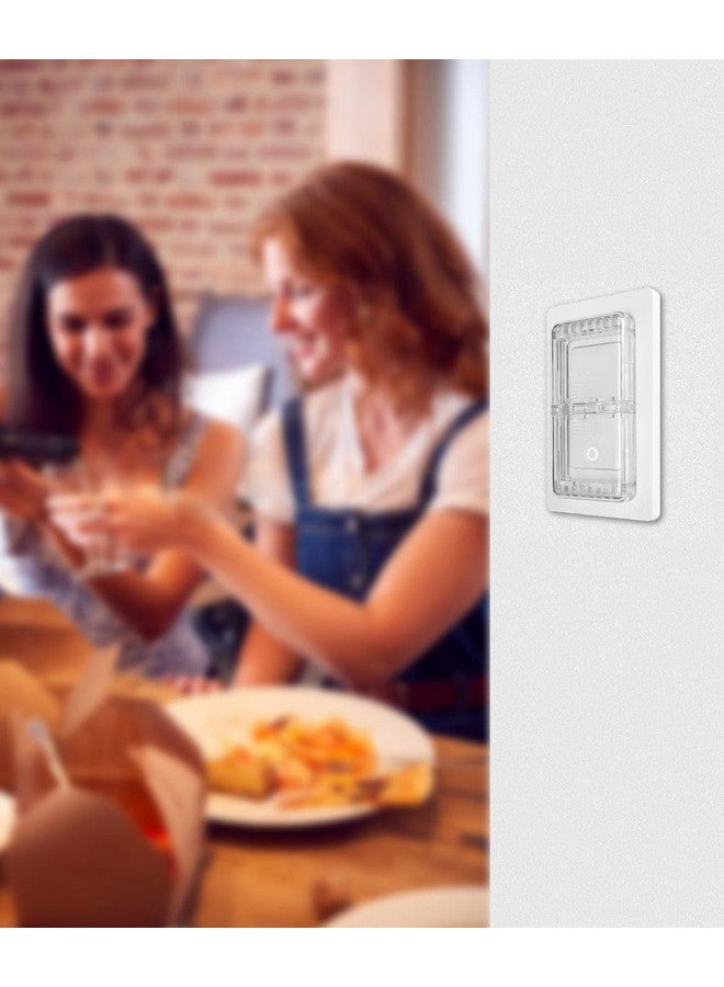 ILIVABLE حماية مفتاح الضوء للوحة الحائط بدون براغي، غطاء مفاتيح روكر ذاتي اللصق من ILIVABLE لحماية الأطفال يمنع التشغيل/الإيقاف العرضي مع السماح بالوصول (شفاف، 1 عبوة) - Image 5