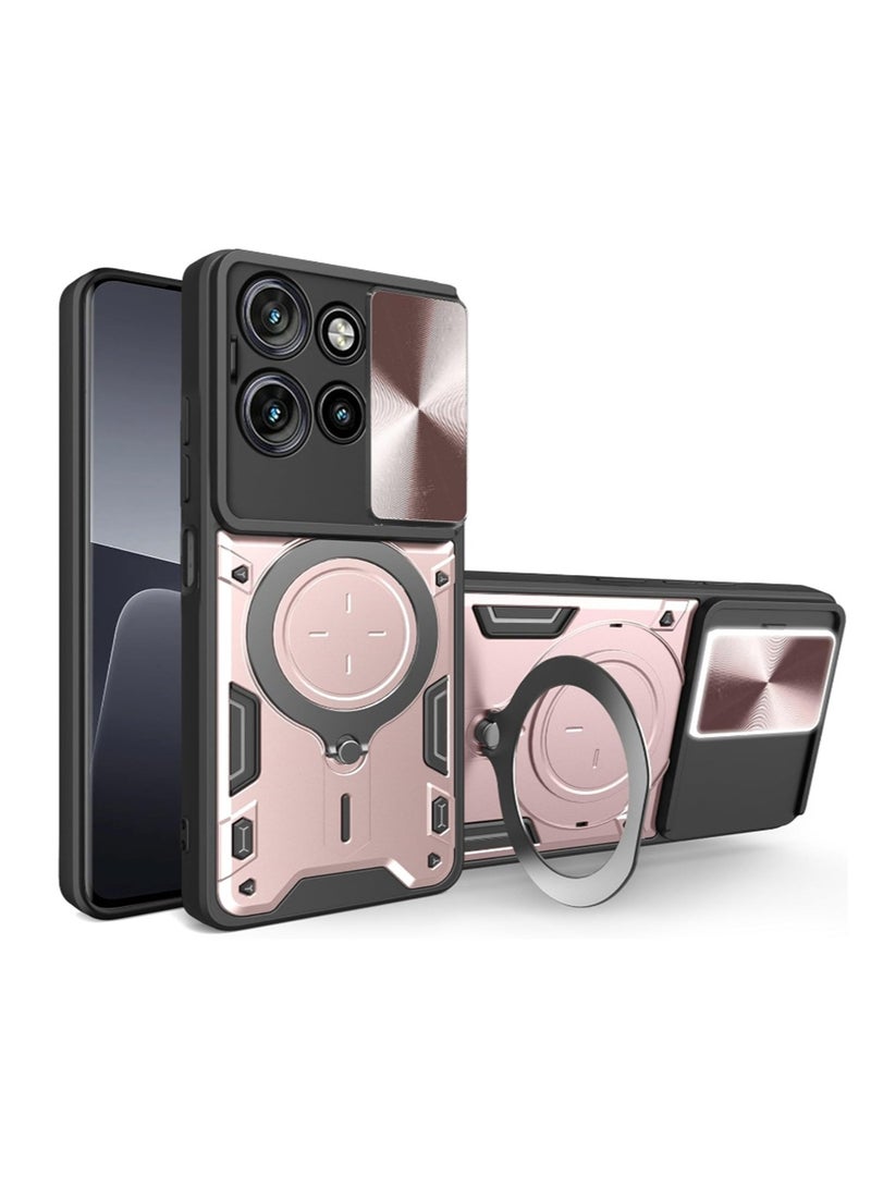 Case Cover for Motorola G75 5G , Slide Camera Lens Cover, Magnetic Ring Holder Kickstand Protective Phone Case for Motorola G75 5G