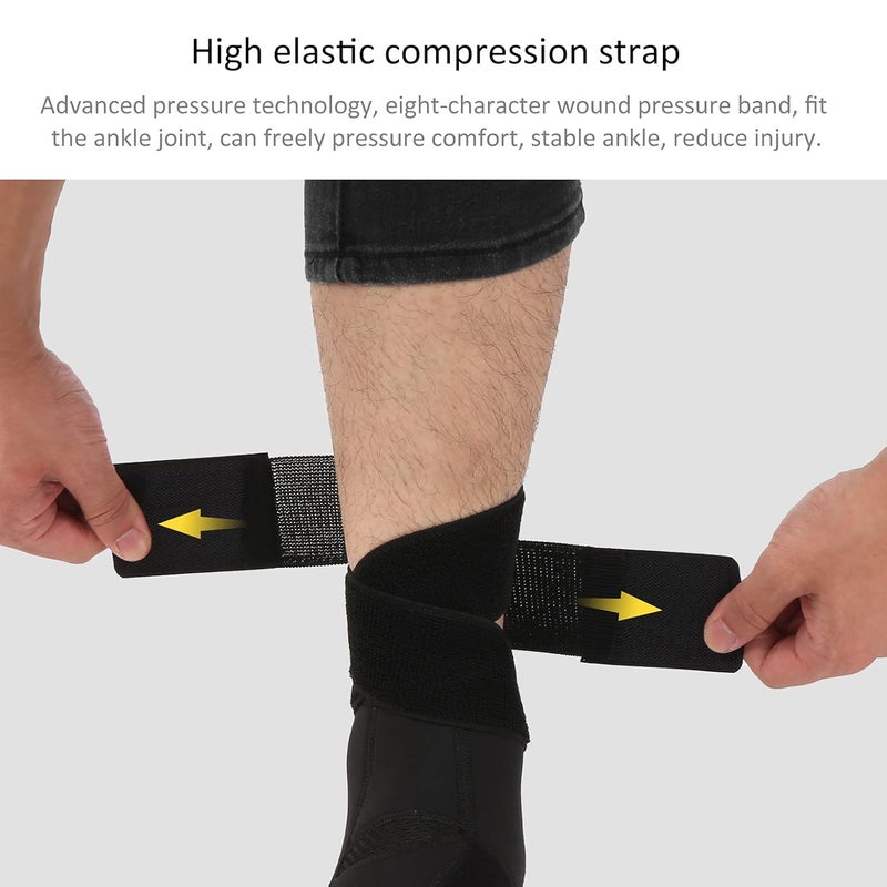 دعم مرن للكاحل مع ضغط وفتحة تنفس في الكعب مثالي للجيم والجري والرياضات مقاس S - Image 3
