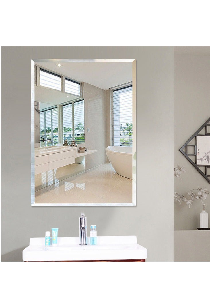 Golden Wall Mirror Full Length Mirror Self Adhesive Mirror Full Body Mirror Wall-Mounted Bathroom Mirror Modern Large Hanging Dressing Mirror for Bedroom, Living Room(50*70CM) - Image 1