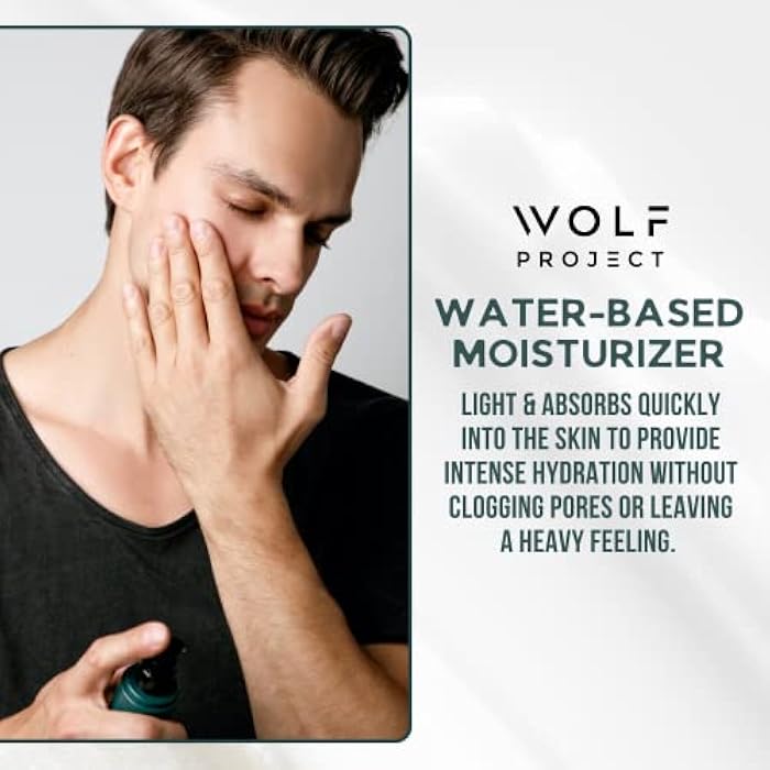 The Wolf Project Wolf Project Advanced Skin Care Face Moisturizer Gel Cream, Anti Aging Face Gel Serum with Hyaluronic Acid, Bamboo Water, Tea Tree Leaf, Ginger Root, Ginseng - For All Skin Types, 3.38 oz - Image 2
