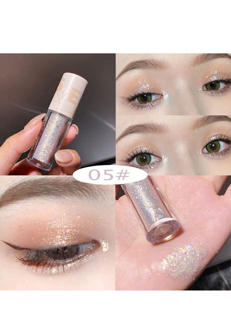 KASTWAVE - Liquid Glitter Eyeshadow - Long-Lasting, Waterproof, Long Lasting, Quick-Drying, Non-Greasy, Create multi-dimensional Beauty Eye Looks easily (5PCS) - Image 1