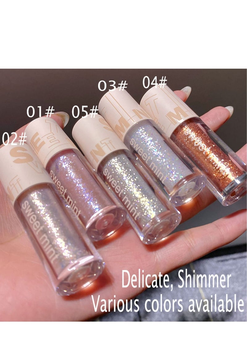 KASTWAVE - Liquid Glitter Eyeshadow - Long-Lasting, Waterproof, Long Lasting, Quick-Drying, Non-Greasy, Create multi-dimensional Beauty Eye Looks easily (5PCS) - Image 1