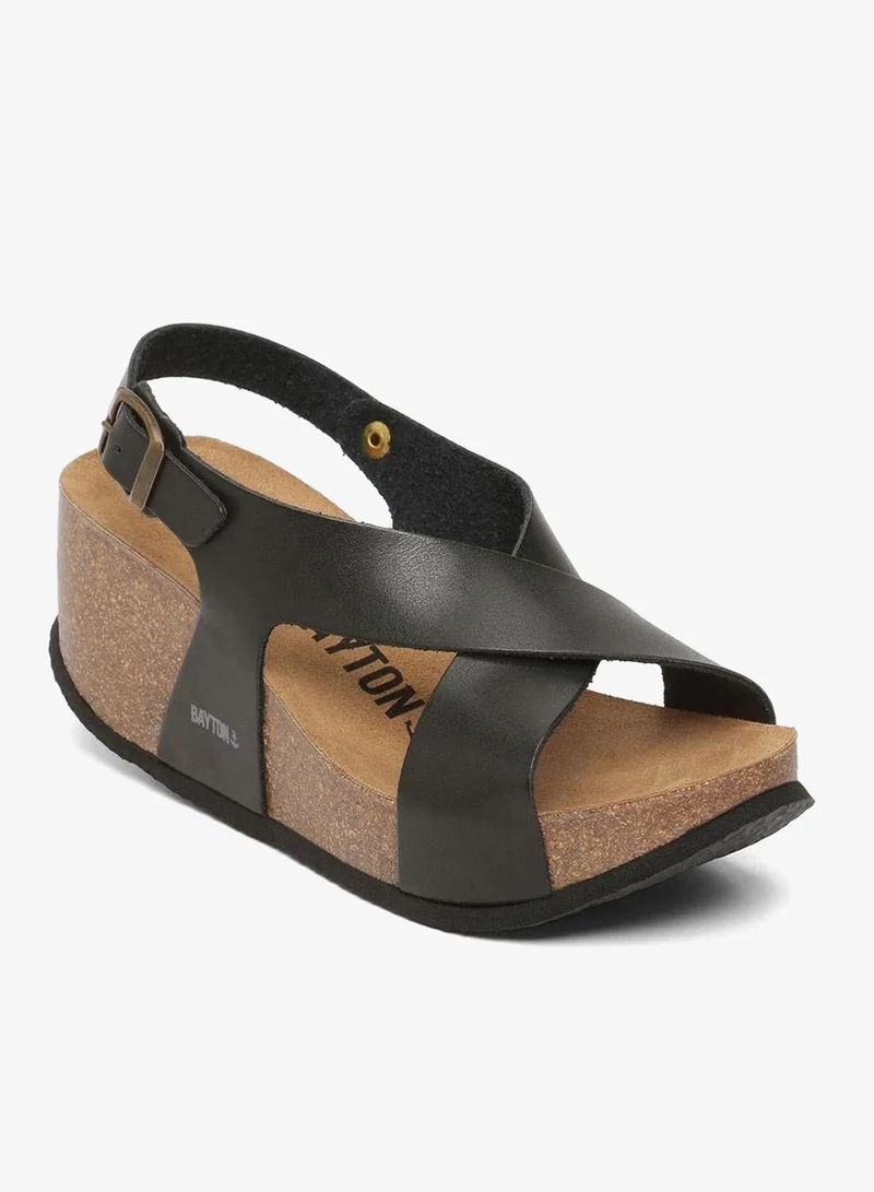 BAYTON  Rea Strappy Mid Heel Wedges for Women | Best Price UAE