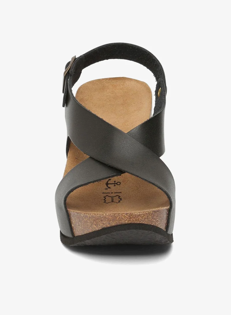 BAYTON Rea Strappy Mid Heel Wedges