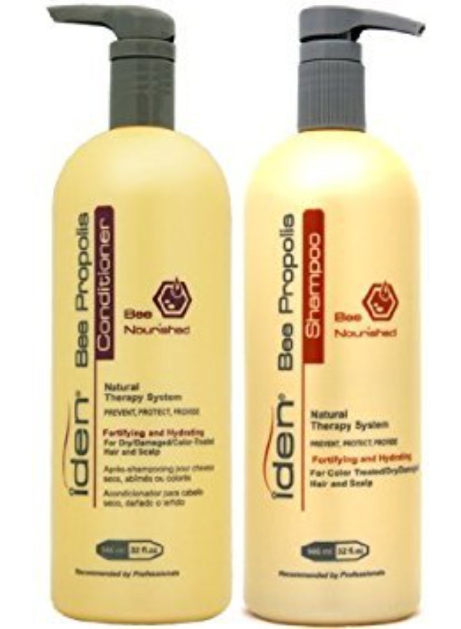 Iden Bee Nourished Shampoo Conditioner 32oz Duo Pack - Image 1