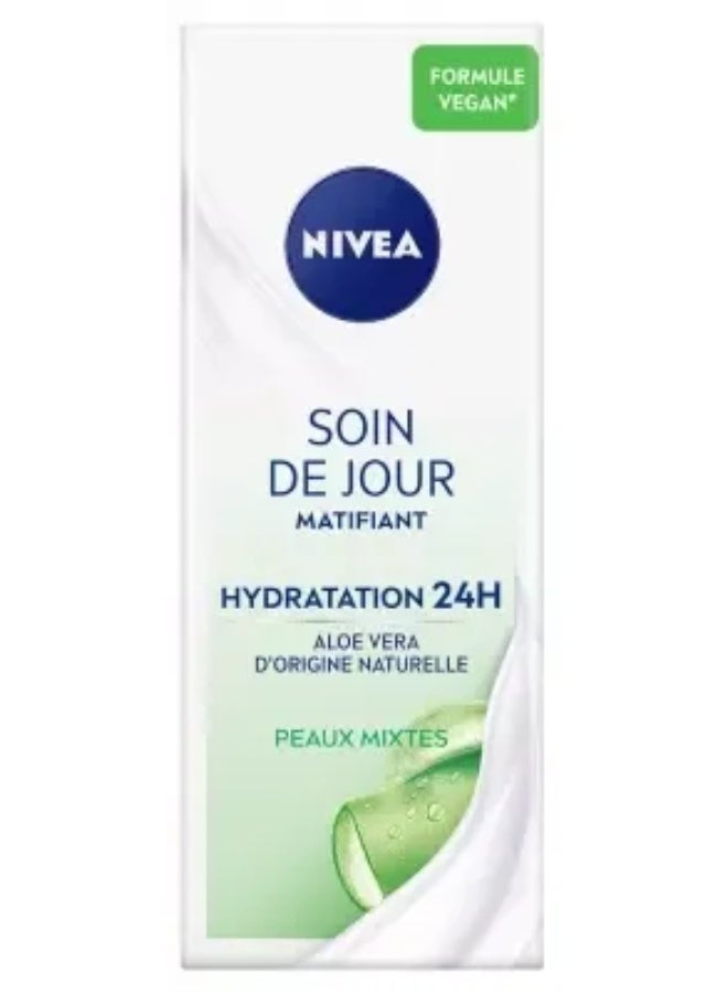 نيفيا كريم نهاري مرطب ومطفئ للمعان لمدة ٢٤ ساعة بخلاصة الصبار للبشرة المختلطة ٥٠ مل - Image 1