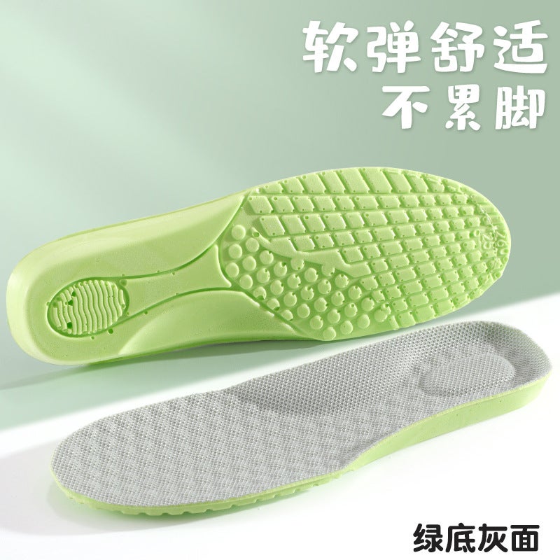 Latex Kids Insoles Absorbent Odor-Resistant Breathablepu latex Wormwood Gray pu latex Wormwood Gray 