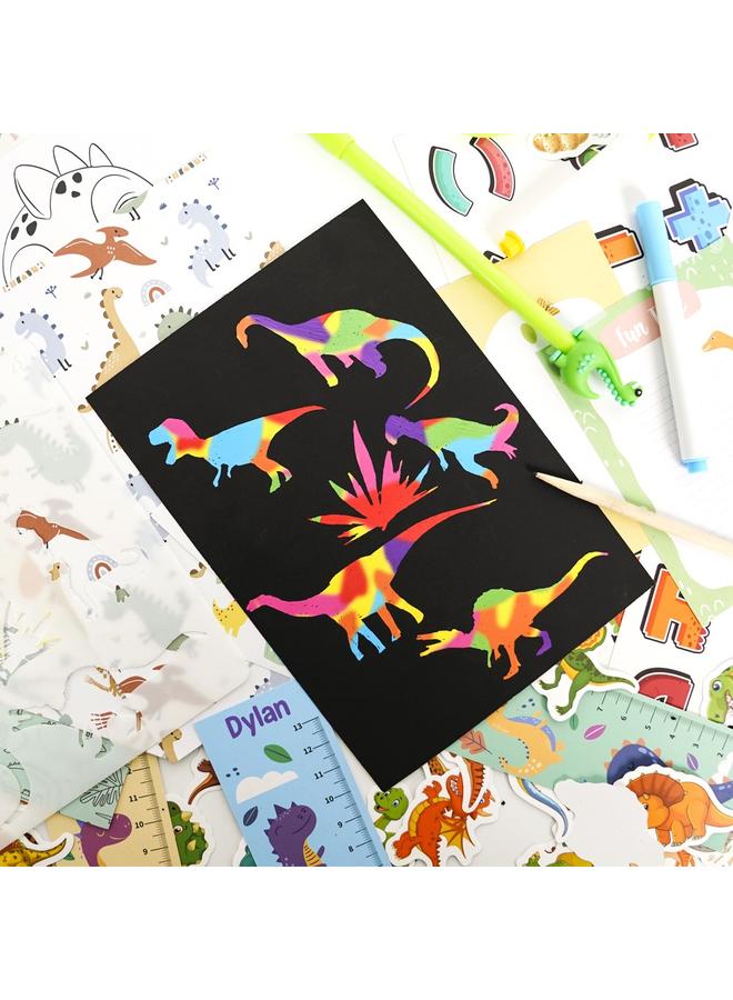 Bluejw DIY JOURNAL SET Cartoon Dinosaur Theme Sticker Children's Diary Scrapbook Hand Ledger Suit - Image 4