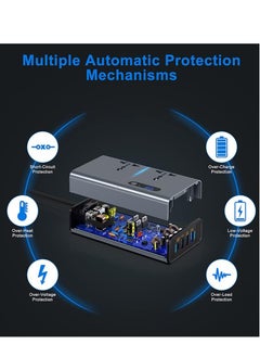 JAJEEK "New 200W Car Power Inverter – LED Display, Multiple Ports & Switch Control"  - Image 4
