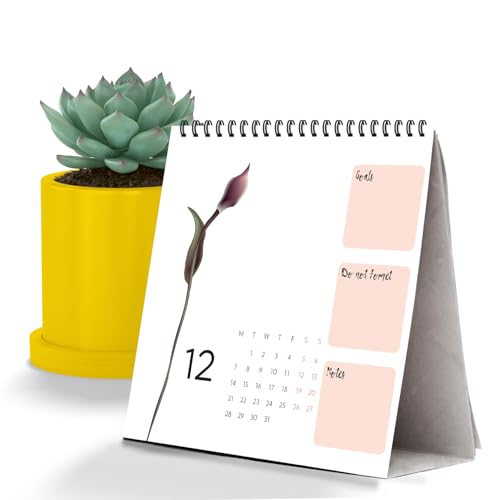 PAPER PLANE DESIGN 2026 Table Calendar – Elegant Floral Theme 8x8 Inch Desk Calendar | Spiral Stand for Home, Office & Minimal Décor - Image 5