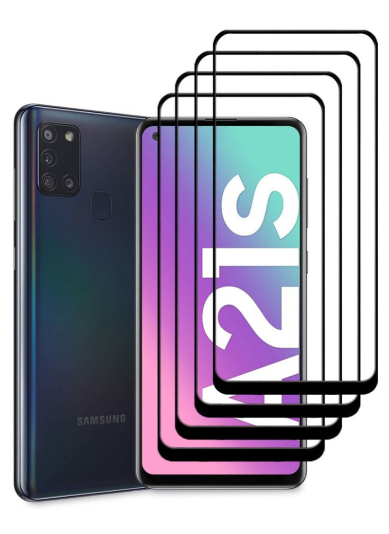 ACLIX 4 Pieces Antistatic ESD Dustproof Premium Quality High Definition Tempered Glass Screen Protector Designed For Samsung Galaxy A21s - Image 1