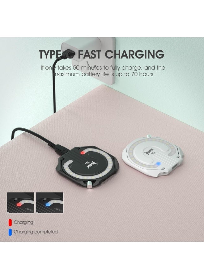 WUBEN E1 Rechargeable EDC Flashlight 300 Lumens LED Selfie Light Compact Pocket Phone Light, Convenient USB C Charging, Portable Magnetic for Night Working Video Live Streaming Call Picture (Black) - Image 4