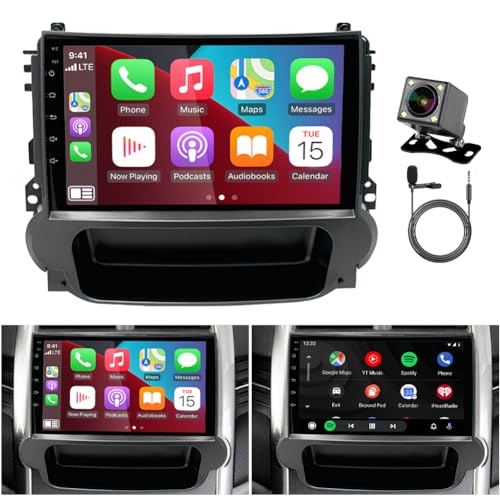 Ftoghe 9 inch Car Stereo Radio for Chevrolet Chevy Malibu 2011 2012 2013 2014 2015, Andorid 13 Touchscreen Car Radio Stereo with Carplay Android Auto, Support GPS Navi Bluetooth SWC FM DSP Backup Camera Mic - Image 1