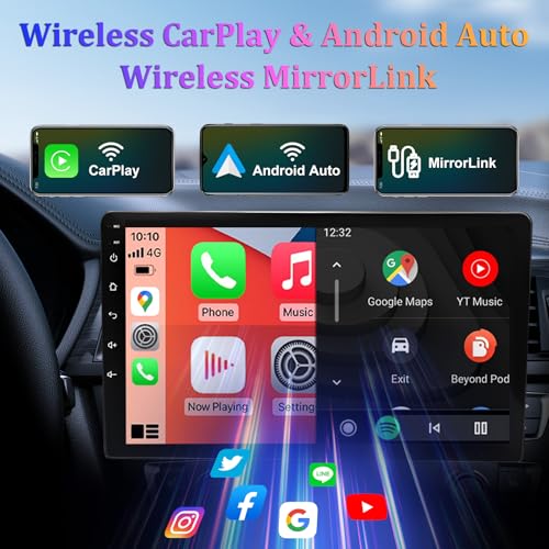 Ftoghe 9 inch Car Stereo Radio for Chevrolet Chevy Malibu 2011 2012 2013 2014 2015, Andorid 13 Touchscreen Car Radio Stereo with Carplay Android Auto, Support GPS Navi Bluetooth SWC FM DSP Backup Camera Mic - Image 3