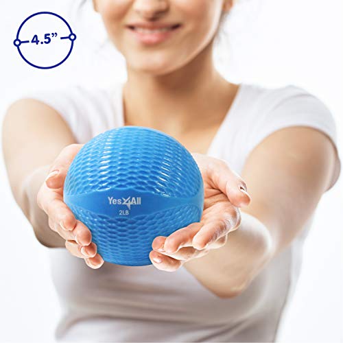 Yes4All Weighted Toning Balls for Exercise, Soft Medicine Balls for Exercise, Pilates, Yoga, Balance, Flexibility, 2-10lbs - Image 2