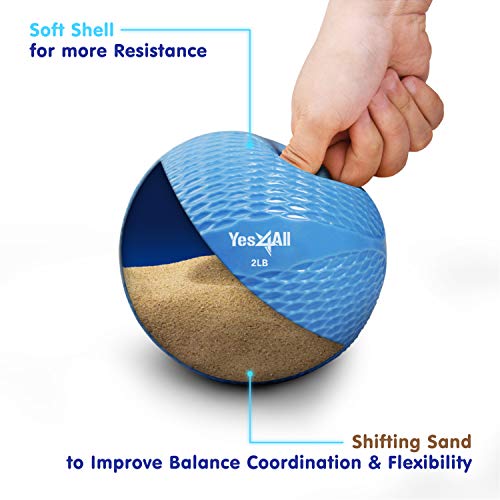 Yes4All Weighted Toning Balls for Exercise, Soft Medicine Balls for Exercise, Pilates, Yoga, Balance, Flexibility, 2-10lbs - Image 3