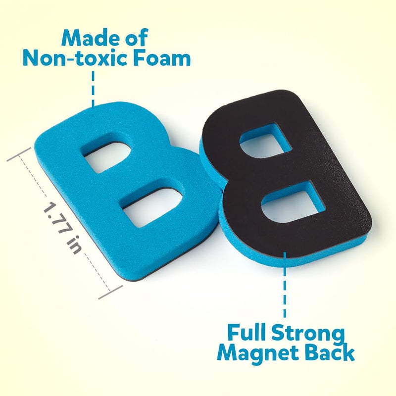 Coogam Magnetic Letters 251 Pcs with Magnetic Board and Storage Box - Uppercase Lowercase Foam Alphabet ABC Magnets for Fridge Refrigerator - Educational Toy Set for Classroom Kids Learning Spelling - Image 5