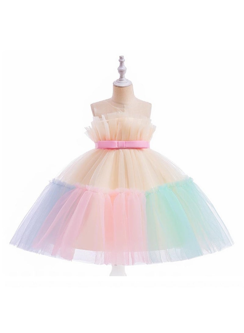 فتاة فستان المسابقة فستان الأميرة طفل صغير زهرة حفل الزفاف فستان عيد ميلاد - Image 1