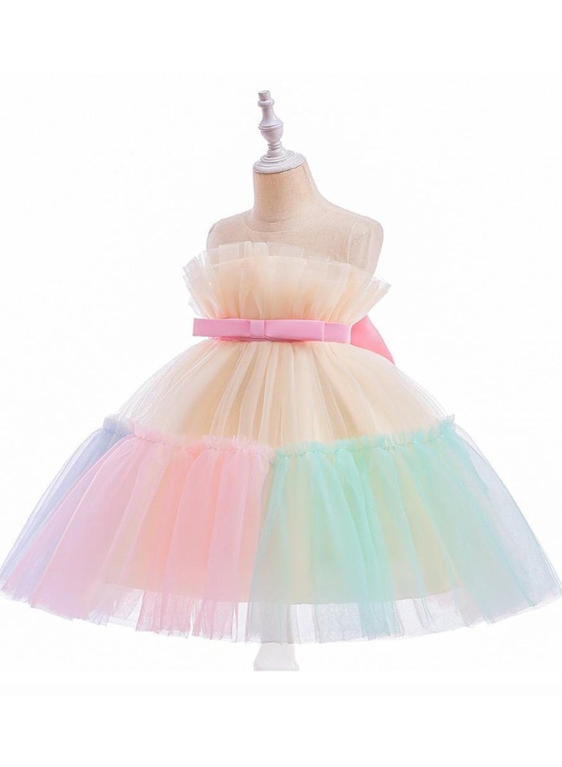 فتاة فستان المسابقة فستان الأميرة طفل صغير زهرة حفل الزفاف فستان عيد ميلاد - Image 2