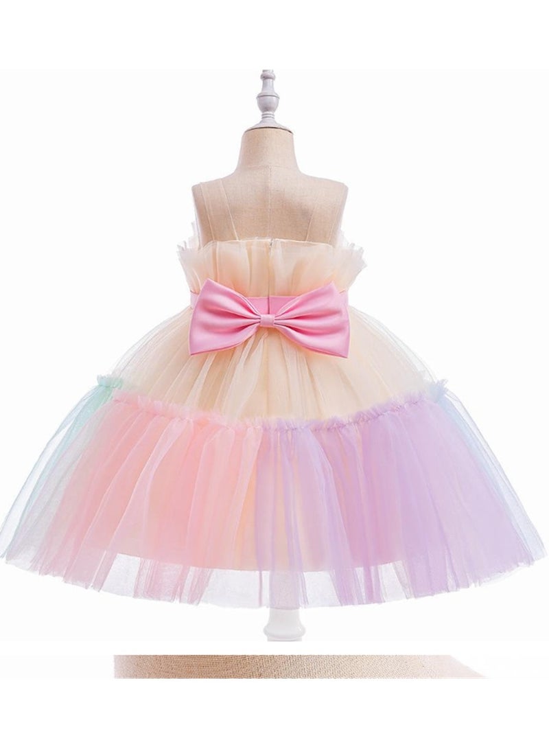 فتاة فستان المسابقة فستان الأميرة طفل صغير زهرة حفل الزفاف فستان عيد ميلاد - Image 3