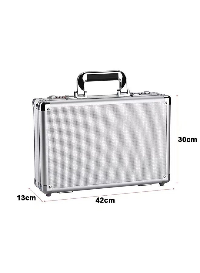 Aluminum Box Hard Case with DIY Customizable Foam Insert - 42*30*13cm Silver (Chrome Finish)  - Image 3