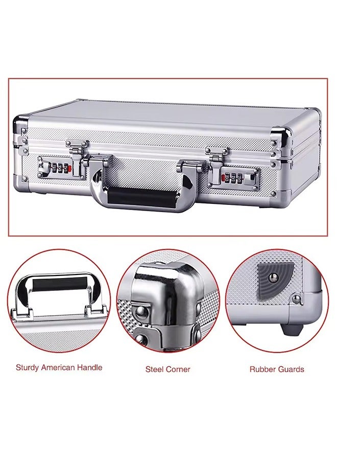 Aluminum Box Hard Case with DIY Customizable Foam Insert - 42*30*13cm Silver (Chrome Finish)  - Image 5