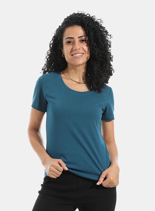 Xtcy Single Lycra Half Sleeve Wide Neck Bodysuit women - Image 1