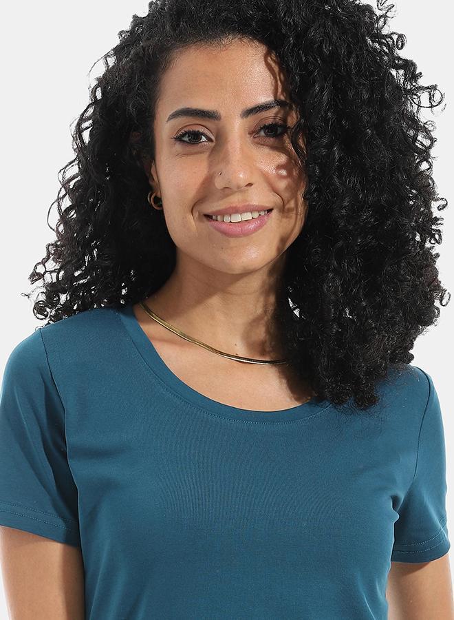 Xtcy Single Lycra Half Sleeve Wide Neck Bodysuit women - Image 4