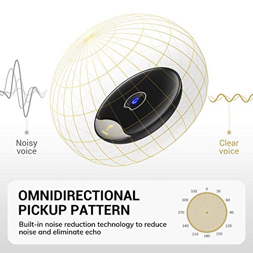 TONOR USB Conference Microphone, 360 Omnidirectional PC Computer Condenser Mic with Mute Button for Online Meeting/Class, Zoom Call, Skype Chatting, Plug & Play (TM20,Red) - Image 4