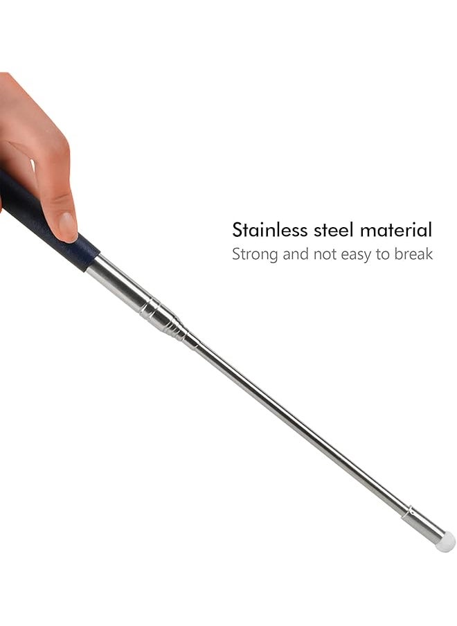 erorex - Pointer Sticks 2 Pieces Extendable Pointing Stick For Teachers 1M Retractable Telescope Pointer With Lanyard For Coach Classroom Whiteboard Post Pointer Black - Image 1
