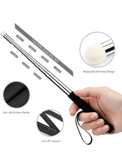 erorex Pointer Sticks 2 Pieces Extendable Pointing Stick For Teachers 1M Retractable Telescope Pointer With Lanyard For Coach Classroom Whiteboard Post Pointer Black  - Image 3