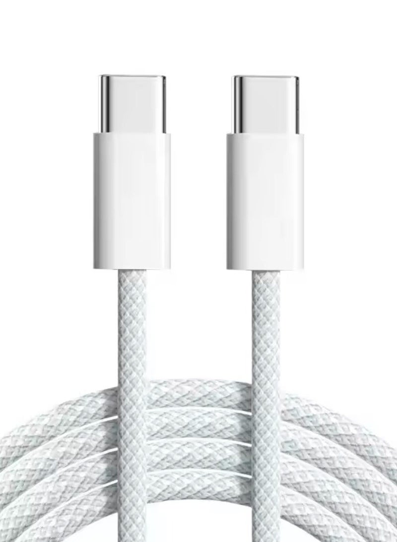 Gemini 1m USB-C to USB-C Fast Charging Cable 60W Cut Resistant Type-C Charger Cable Compatible with iPhone 15, iPhone 16, Huawei, Samsung and all Type-C Devices - Image 1