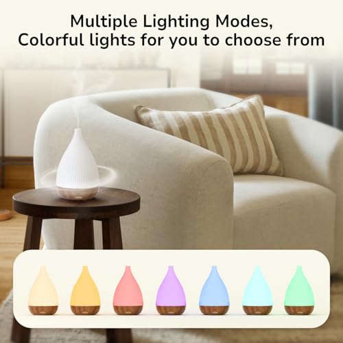 SOULORIGIN Ultrasonic Essential Oil Diffuser Home Fragrance Aroma Diffuser with Auto ShutOff 8Color Night Light UltraQuiet Operation BPAFree Portable Aromatherapy Humidifier for Home Dark - Image 5
