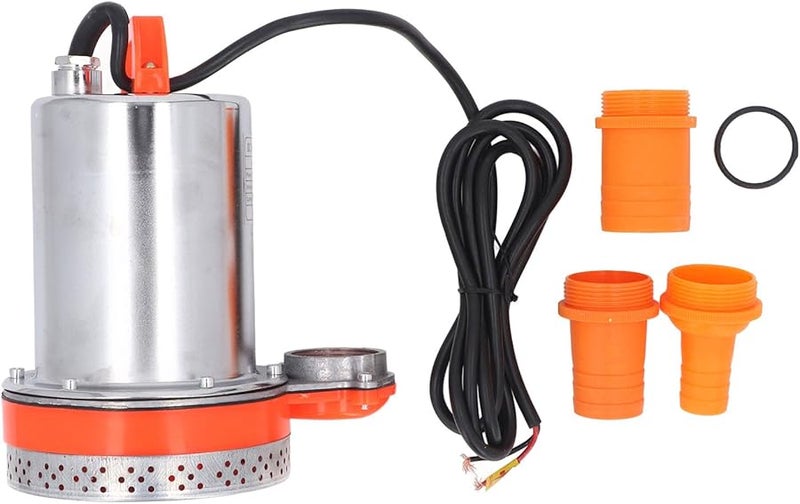 مضخة مياه غاطسة بقدرة 220 واط بجهد 12 فولت تيار مستمر، مصنوعة من الفولاذ المقاوم للصدأ، ذات رفع عالي وقوية التحمل للبرك وحمامات السباحة وتربية الأحياء المائية - Image 1