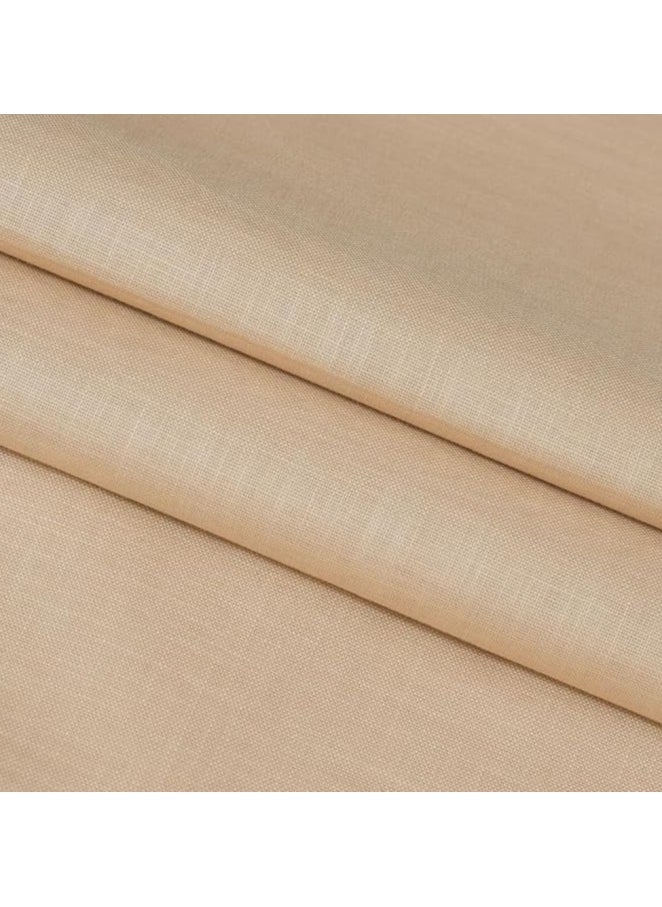 JewelOnPalette 100% Pure Linen Fabric, 58" Wide Linen Material for Cut by The Yard for Dress, Blouse, Shirt, Craft and Embroidery - Beige  - Image 1