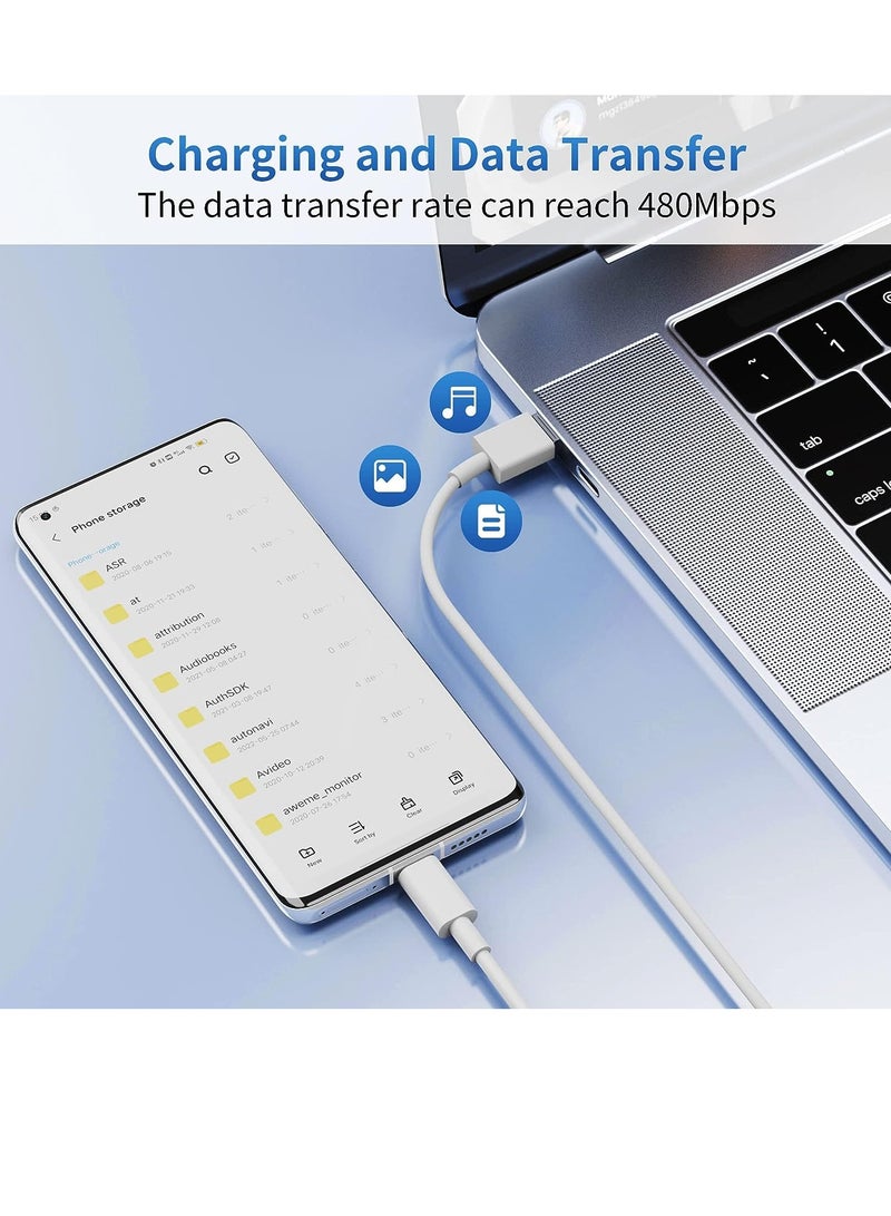 عبوتين كابل شحن 6 أمبير لهواوي P60/P50/P40/P30/Nova 11/Nova 10/Nova 9/Nova 8 وHuawei Mate X5/X3/X2، أبيض - Image 4