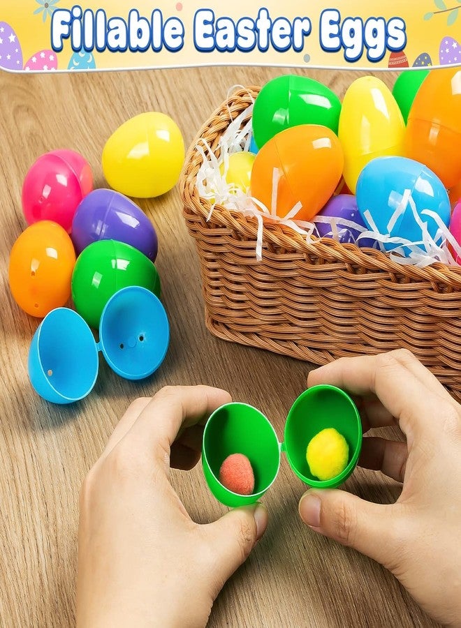 Jumlys 500 PCS 2.4" Plastic Easter Eggs Bulk, Empty Easter Eggs in 8 Colors, Fillable Colorful Easter Eggs with Hinge, Perfect for Easter Hunt, Basket Stuffers Fillers and Easter Theme Party Favors - Image 4
