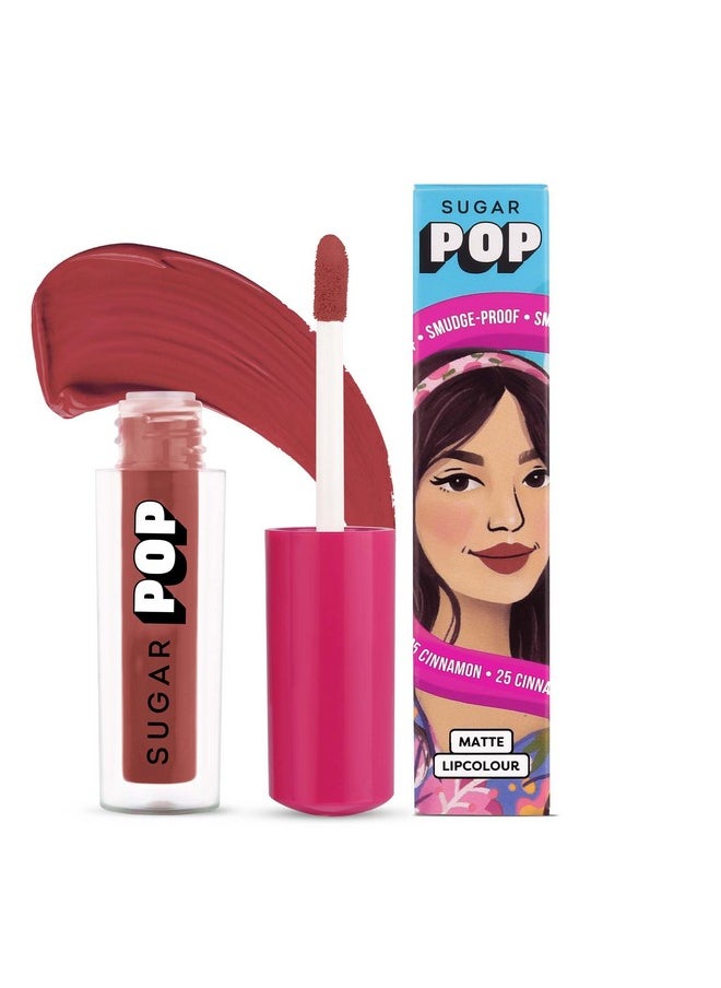 SUGAR POP Matte Lipcolour | Lasts Upto 8 hrs l Brown Lipstick for Women l Vitamin E Infused | Non-Drying, Smudge Proof, Long Lasting | 1.6ml - 25 Cinnamon (Brown with a hint of Orange) - pzsku/ZE0E385D2DB35B1947F2AZ/45/_/1738306426/558c82a5-96d7-45b1-9180-42a162974ddc