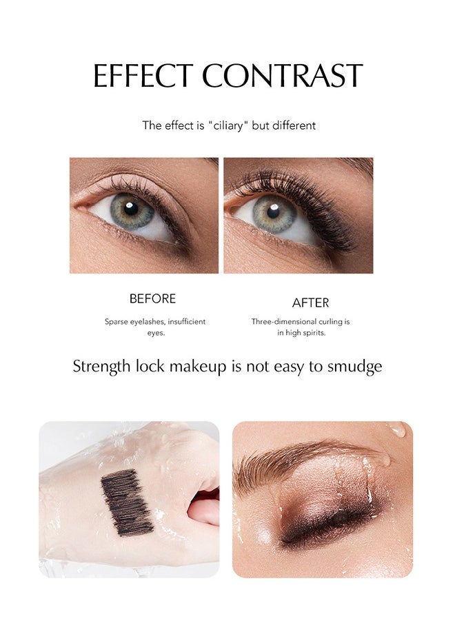 Bambi Bambi Oversized Eye Mascara,4D Silk Fiber Lash Mascara Waterproof, Luxuriously Longer, Thicker, Voluminous Eyelashes, Long-Lasting, Dramatic Extension, Smudge-proof, Hypoallergenic Formula(Black)  - Image 3