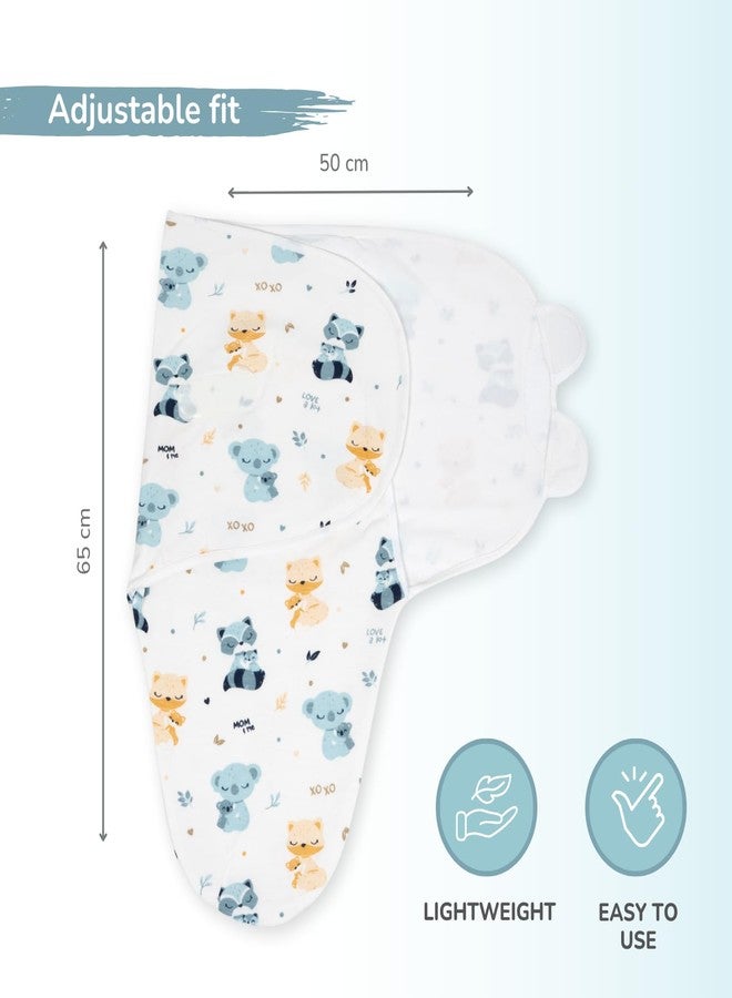 TIDY SLEEP Newborn Baby Swaddle & Hug Me Wrap | 100% Cotton Adjustable Sleep Sack | Soft, Breathable & Lightweight | Velcro Closure for 0-6 Months | Mom&Me - Image 5