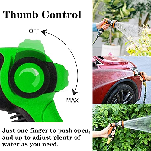 REDESS Garden Hose Nozzle Spray Nozzle,10 Hose Metal Duty Watering Patterns Thumb Control On Off Valve, High Pressure Nozzle Sprayer for Watering Plants, Car Wash,Cleaning,Showering Pets - Image 3
